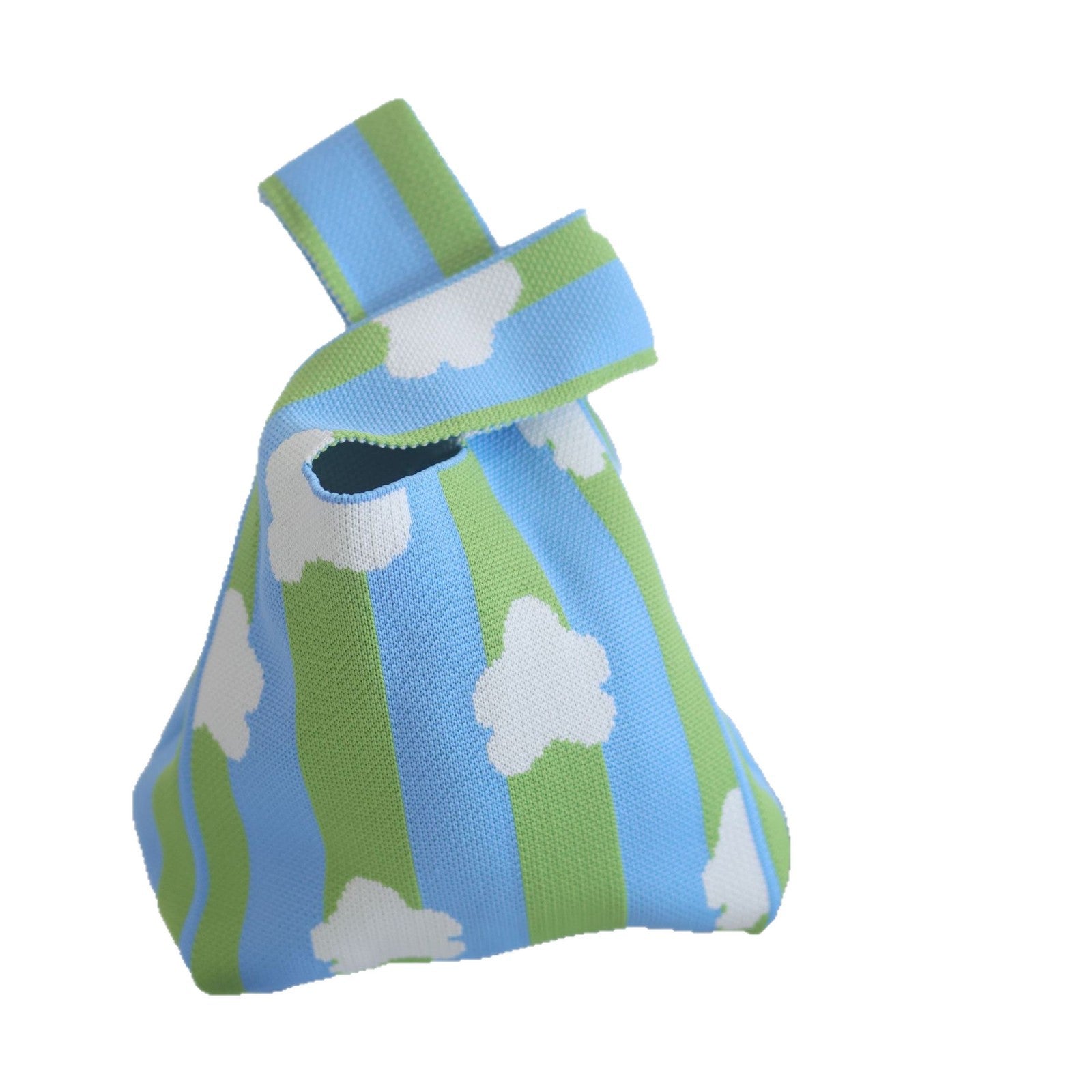 Wedding candy knitted bag, baby birthday favor bag, woven bag, holiday gift bag, children's first birthday gift tote bag